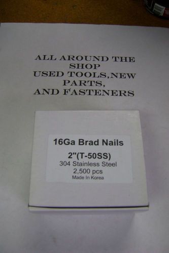 16 ga. stainless steel finish nails. 2&#034;, 2,500 pack