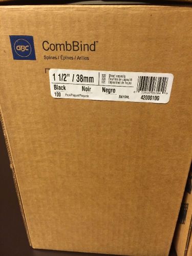 GBC CombBind spines for binding machine 1-1/2&#034; /38mm 320 sheet. 100/box