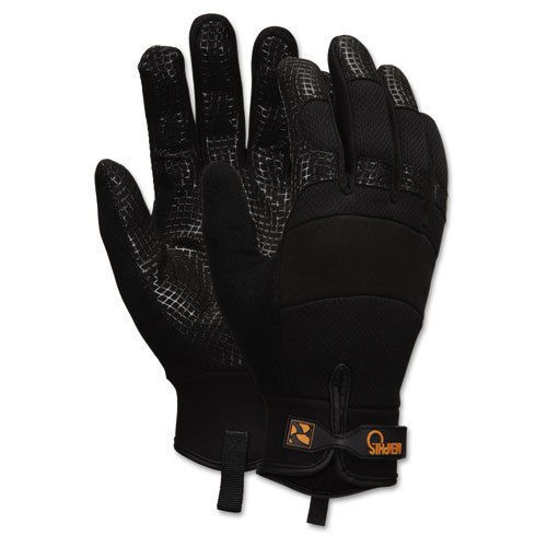 MCR Safety Memphis Multi-Task Synthetic Palm Gloves, Medium, Black, PR - CRW907M