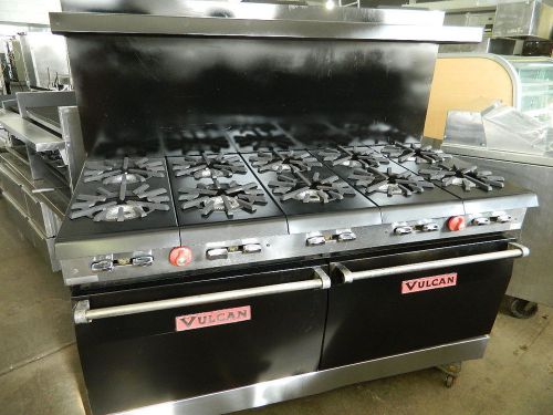 Vulcan 10 burner nat gas range w/ double oven base 60&#034; for sale