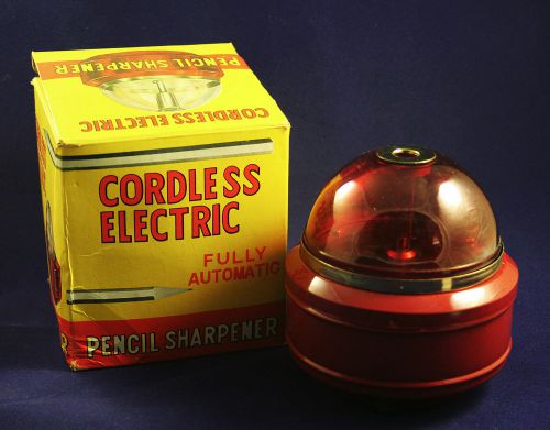 Red Vintage Cordless Electric Pencil Sharpener