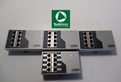 LOT OF 4 PHOENIX CONTACT 2832771 SF 8TX  ETHERNET FL 24V-DC SWITCH  T3-A1