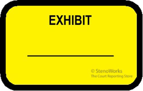 Exhibit labels stickers yellow  492 per pack for sale