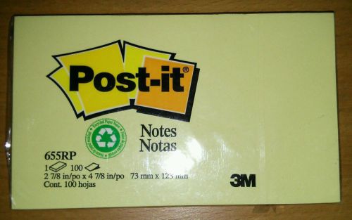 NEW post it note yellow adhesive style 655RP