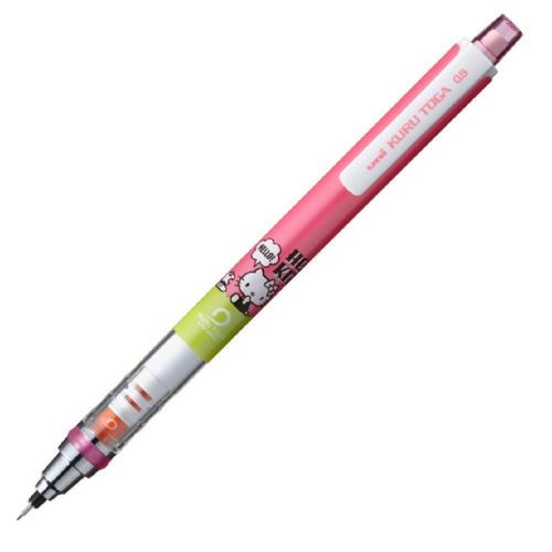 Hello Kitty Uni-ball KURU TOGA Mechanical Pencil 0.5mm Extra Fine, PINK RETRO