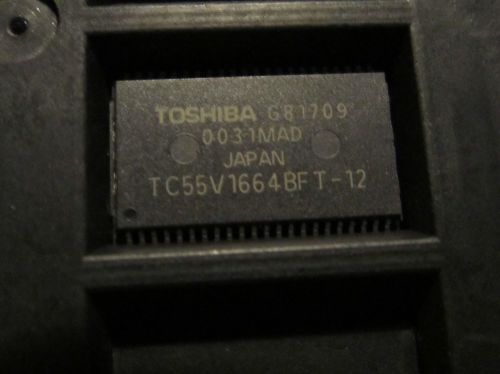 Static RAM,64Kx16,Toshiba,TC55V1664 BFT-12,44 Pin TSSOP,1 Pc