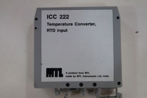 Mtl temperature converter rtd input icc 222-r4-01 for sale
