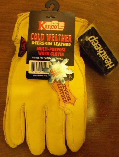 KINCO COLD WEATHER DEERSKIN LEATHER MULTI-PURPOSE SMALL WORK GLOVES 90HK