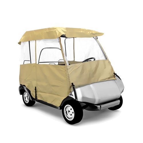 Pyle pcvge30 protective cover for golf cart up to 167 cm (tan color) 2 pass. for sale