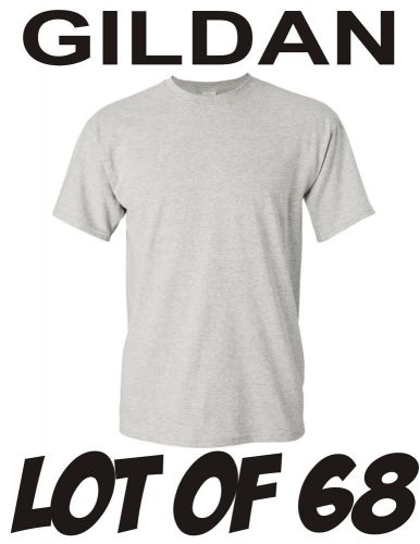 Lot of 68 gildan ultra heavy t-shirts xl sport gray blank new for sale