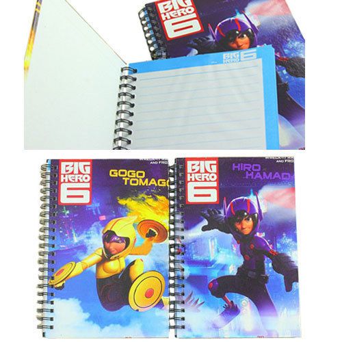 Big Hero 6 Stationery Hard Cover Notebooks Dairy Journal Sketchbook Notepad Kids