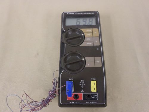 Tegam 871 2 channel Digital Thermometer with Type K Thermocouple