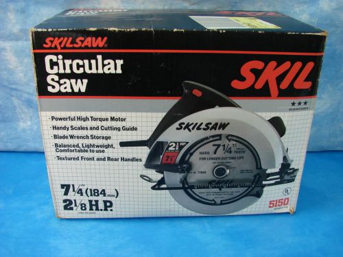 Skil saw circular saw 5150 7-1/4&#034; 2-1/8hp in box w/4 blades works for sale
