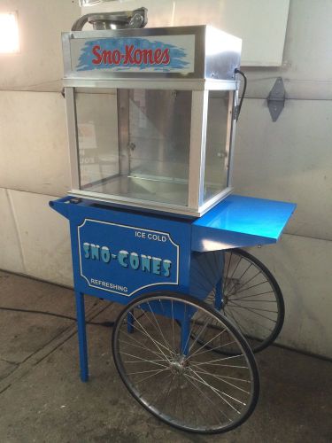 Deluxe sno-konette with cart (snow cone machine) for sale