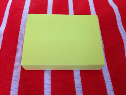 Mini Sticky Notes Labels Post It 1.5 in x 2 in 100 Sheets NEW neon Yellow
