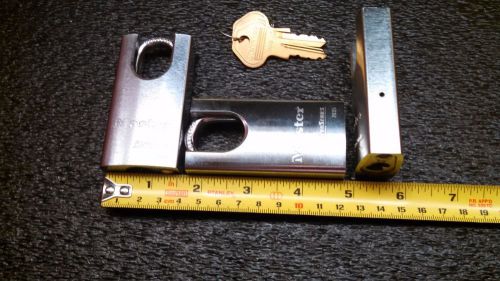 ? lot 3 master pad lock pro series 7035 rekeyable solid steel keyed alike ? for sale