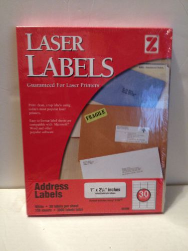 Z INTERNATIONAL LASER LABELS 1&#034; x 2 5/8&#034; FORMAT MATCHES AVERY 5160 - 100 SHEETS