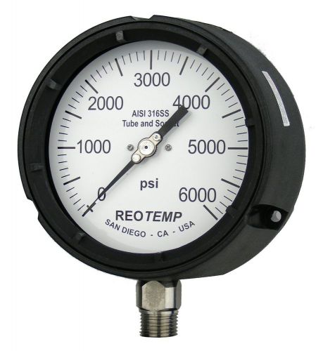 REOTEMP MS8PTAM2P19SS Process Pressure Gauge, Silicone-Filled, Stainless Steel 3