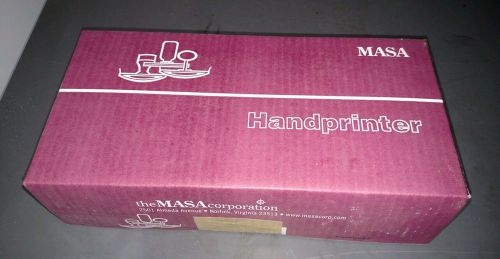 New in box Masa Handprinter Rocker 1848 with 4 pints of ink and 200 stencils.