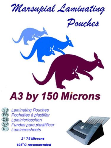 13 A3 laminating pouches gloss pouches laminator foils 150 micron