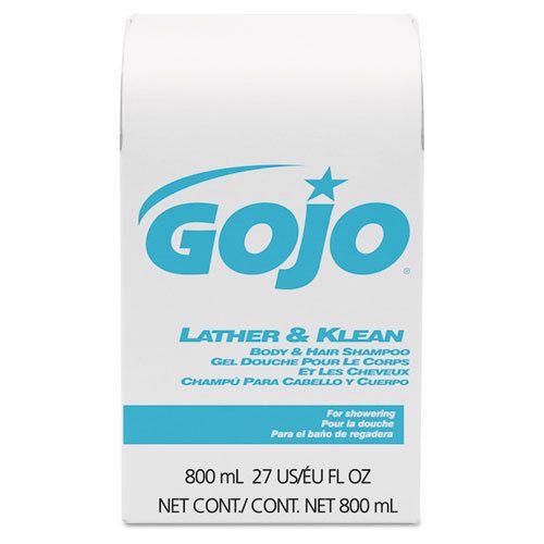 Lather &amp; Klean Body &amp; Hair Shampoo Refill, Pleasantly Scented, 800 ml