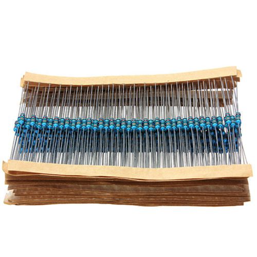 1280pcs 64 Values(1R~10MR) Ohm 1/4W 0.25w ±1% Metal Film Resistor Kit Assortment