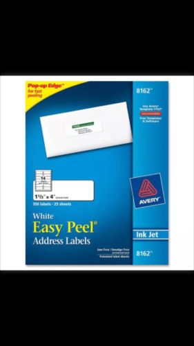 2x Avery 8162 Inkjet Labels, Mailing, 1-1/3&#034;x4&#034;, 350/PK, White 700 Labels Tota