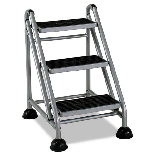 Cosco Bridgeport - 11834GGB1 - Rolling Commercial Step Stool, 3-Step, 26 3/5