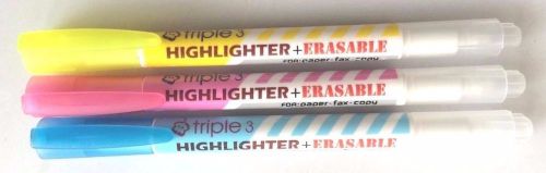 1 HIGHLIGHTER PEN FLUORESCENT HIGHLIGHTS ARE AVAILABLE IN 3 COLORS FREE SHIPPING