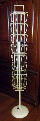 Greeting Card Rack Spinner Retail Display 32 Pockets White 68&#039;&#039; tall