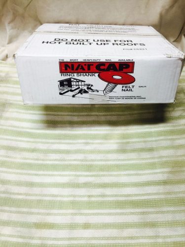 Nat cap ring shank felt nail 200ct 3/4&#034;new box for sale