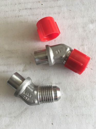 3/8 flared tube stainless 45 weld fitting for sale