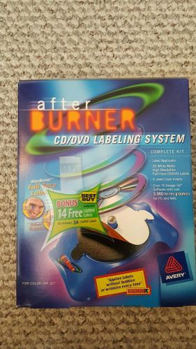 After Burner CD/DVD Labeling System by Avery -  Complete Kit FACTORY SEALED New