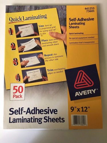 Avery Self-Adhesive Laminating Sheets, 9 x 12 Inches, Box of 41, 73601