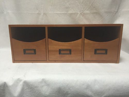 Beautiful 3-Drawer Desktop Filing System, Maple Color, No Hardware In Drawers