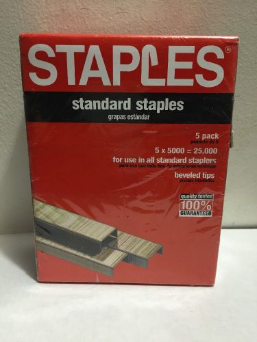 Staples, standard staples 5 Pack 5x5,000=25,000
