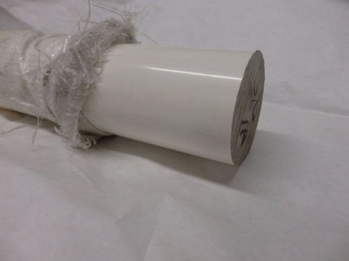 White PVC Plastic Rod 3.5&#034; Dia x 12&#034; Length Bar 1 foot B6