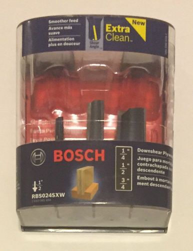 Bosch 1/2&#034; shank downshear plywood mortising router bit set brand new in box for sale