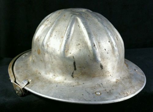 Aluminum safety or miners hard hat 12 inch rim - pat us2177145 - vintage 1940s for sale