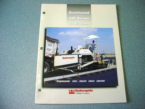 Cedarapids Grayhound 500 Series Hot Mix Pavers Brochure