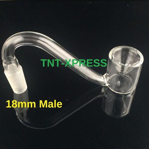 1P 18mm Male Drop Down Bowl Adapter Connector Clear Glass Dropdown (LG-22)