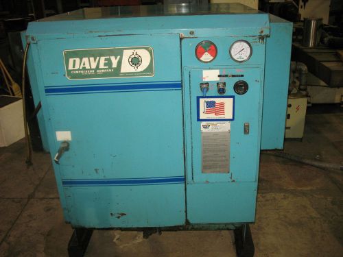 DAVEY PERMAVANE AIR COMPRESSOR 50BAQ 50 HP .ENCLOSED AIR COOLED PERMA VANE