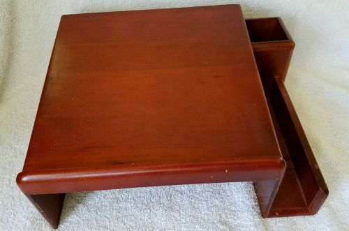 Eldon Wood Phone Center Desk Stand By Rubbermaid