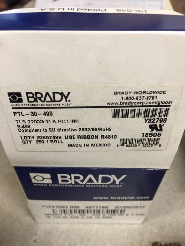 Brady PTL-30-499 Thermal Printer Ribbon Used But Might Be 95% Full Roll