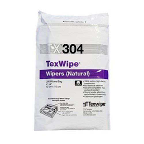 Texwipe TX304 CLOTH WIPE 4x4 inch PKG/300 TEXWIPE -2 packages 600 count Total