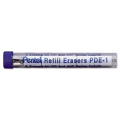 Eraser Refills, PDE1, 5/Tube, Sold as 1 Package