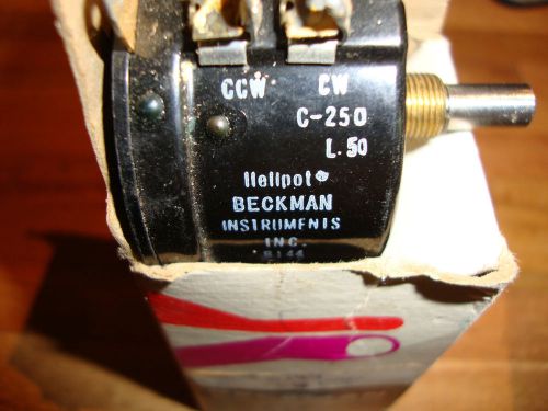 NEW BECKMAN INSTRUMENTS 8144 C-250 L.50 HELIOPOT POTENTIOMETER