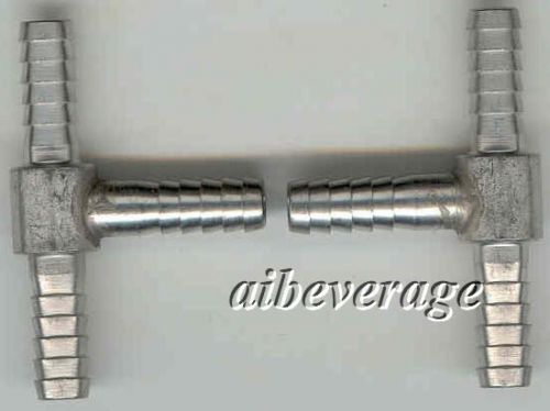 Two New Stainless Steel Tees - Fittings for Beer Systems or Coke/Pepsi Systems.