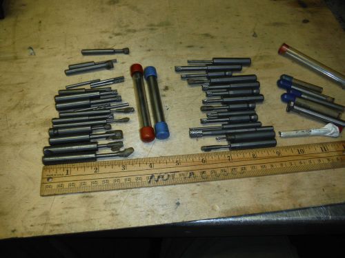 NEW AND USED PILE OF CARBIDE AND STEEL SHANK ROTARY BURRS MACHINIST TOOLING
