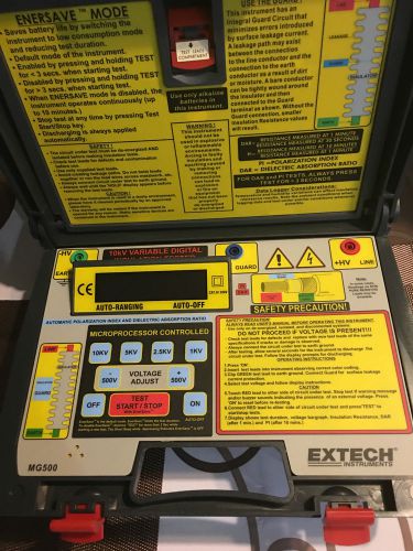 Extech mg500 high voltage insulation tester for sale